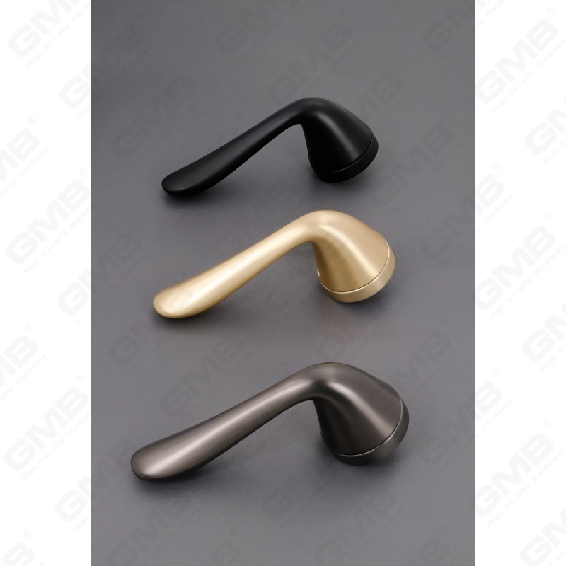 مقبض قفل باب منقسم من سبائك الزنك الصلبة الحديثة البسيطة على وردة مستديرة (Z062409)