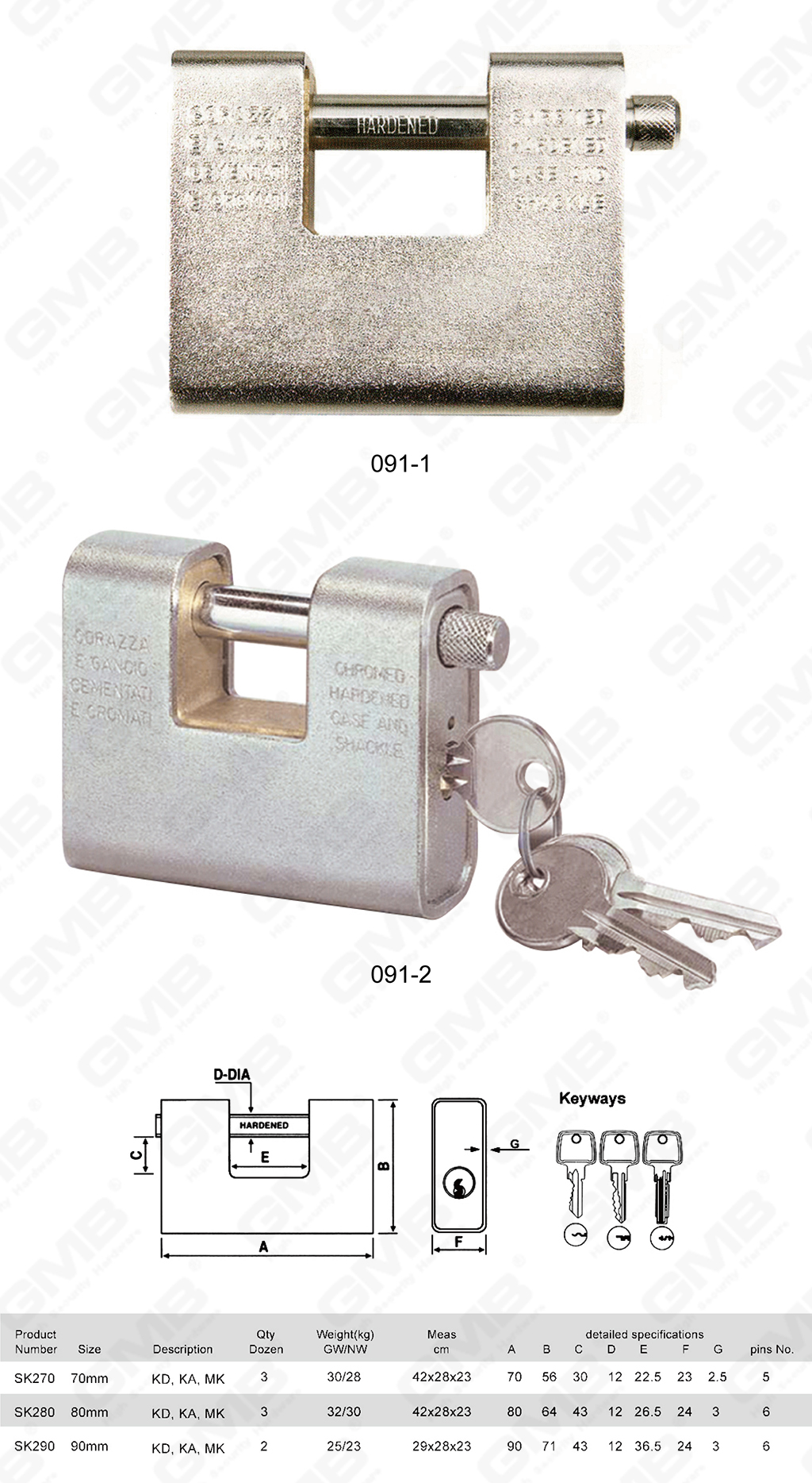 挂锁 网站 网站 3_ 【091】 Brass Brass Padlock-06