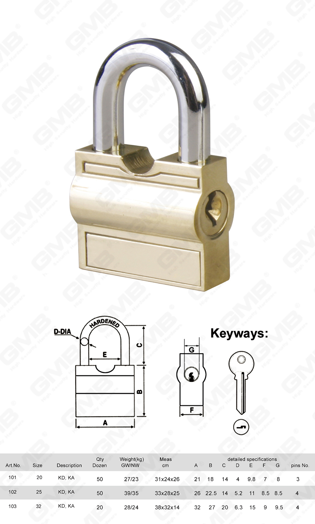 挂锁 网站 图 3_ 【100】 طبل نوع النحاس (فتح الجانب) -22