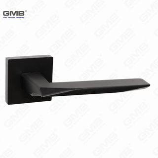 مقبض قفل الباب الصلب البسيط الصلب البسيط مقبض قفل الباب على وردة مربعة （Z072504）