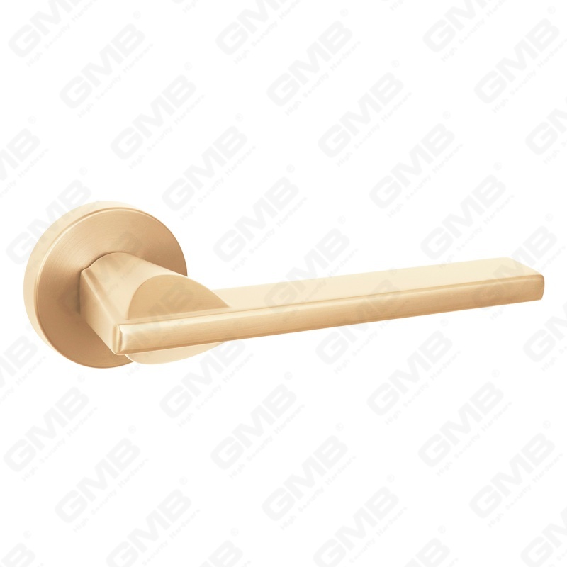 مقبض قفل باب منقسم من سبائك الزنك الصلبة الحديثة البسيطة على وردة مستديرة (Z062407)