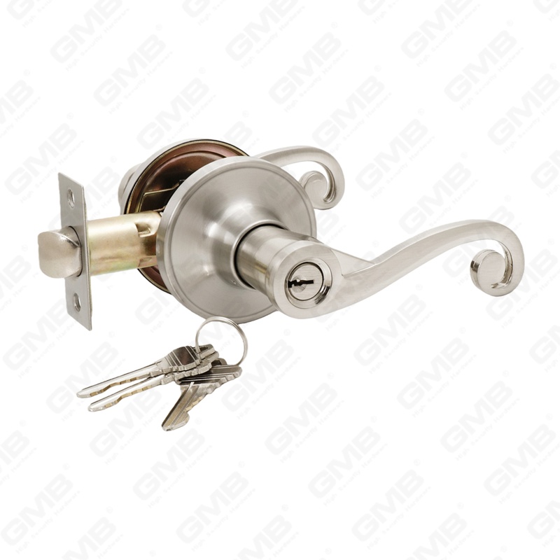 ANSI UL القياسية سبائك الزنك الألومنيوم الباب الداخلي Lockset واجب أنبوبي التجاري الأمن مقبض رافعة قفل (8001)
