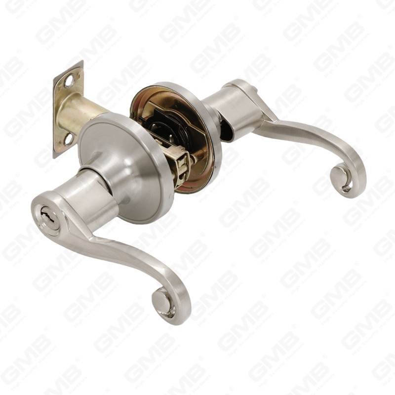 ANSI UL القياسية سبائك الزنك الألومنيوم الباب الداخلي Lockset واجب أنبوبي التجاري الأمن مقبض رافعة قفل (8001)