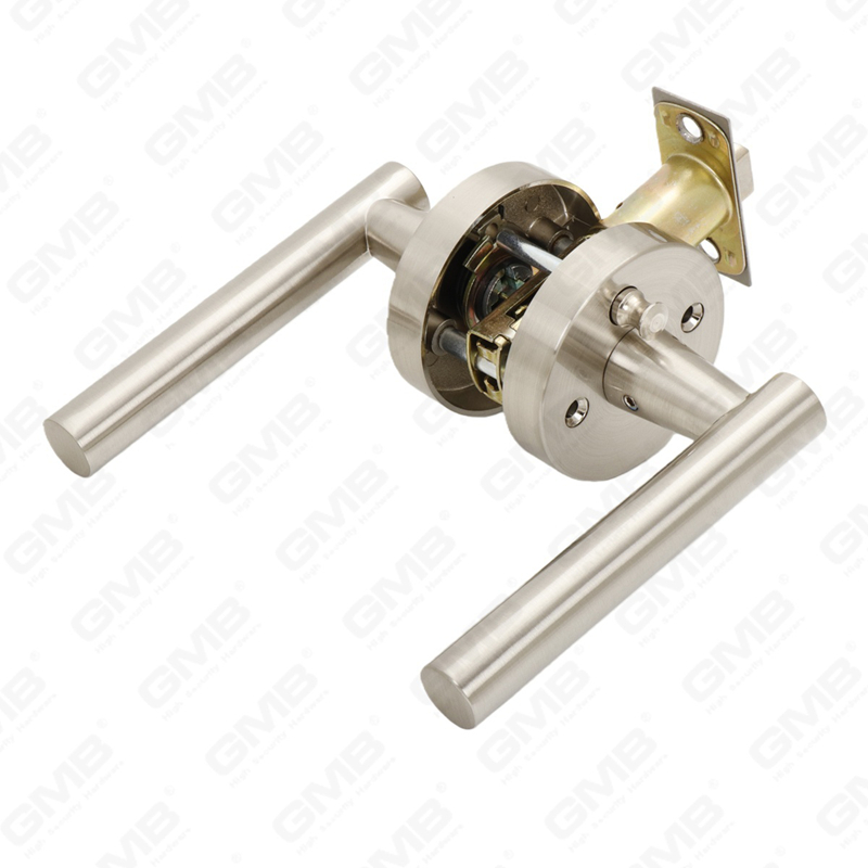 ANSI UL القياسية سبائك الزنك / الألومنيوم الباب الداخلي Lockset أنبوبي التجاري أسطواني مقبض الأمان رافعة قفل (9163)